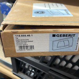 Abdeckplatte Twinline seidengl.-verchr. 2-Mengen-Spülung, für UP-SPK GE